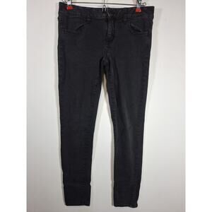 American Eagle Sz 4 Short High Rise Jeggings Black Denim The Dream Jean Stretch